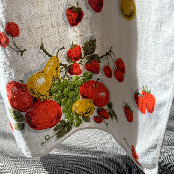 Pure Linen Vintage Kitchen Dishcloth Hand Towel Mixed Fruits - Picture 13 of 15